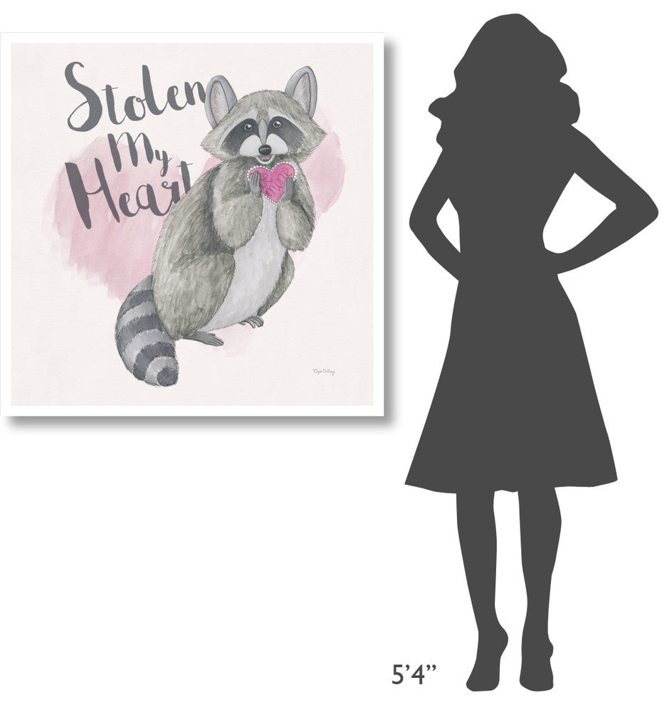 "My Furry Valentine I Sq" Digital Paper Print by Elyse DeNeige, 38"x38"