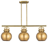 Newton Sphere 3 42" Island Lighting Brushed Brass