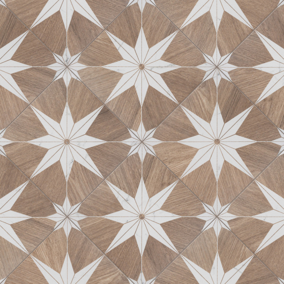Merola Tile Amazon Stella Loire 9-3/4" x 9-3/4" Porcelain Floor and Wall Tile