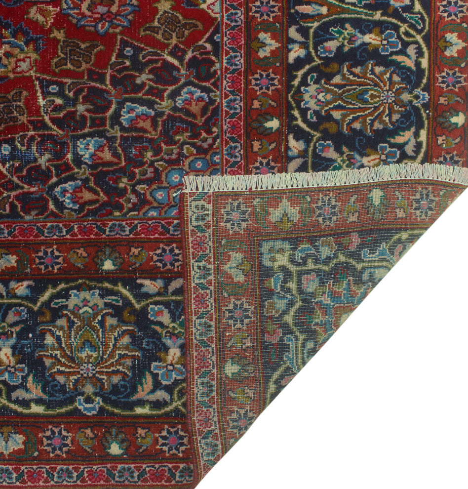 Vintage Distressed Birtel Red Rug