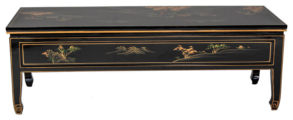 Black Lacquer Coffee Table Landscape