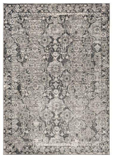 Surya Soleil SOI-2313 5'3"x7'3" Rug, Black/Medium Gray/Light Gray/White