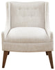 Madison Park Malabar Transitional Lounge Chair with Recessed Arms, Cream