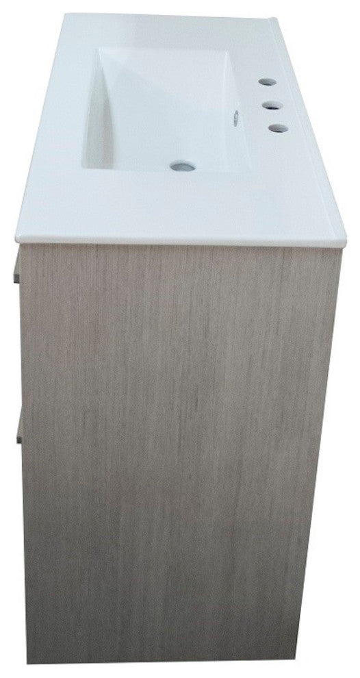 36" Single Sink Vanity With Gray Pine Finish