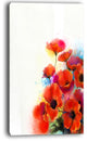 "Bunch of Watercolor Poppy Flowers" Flower Wall Art, 1 Panel, 28"x60"