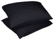 Lotus Home Stain and Water Resistant Microfiber Bed Pillow 2-Pack, Black, Std