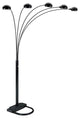 Ore Furniture  84 in. 5 Arms Arch Floor Lamp - Black