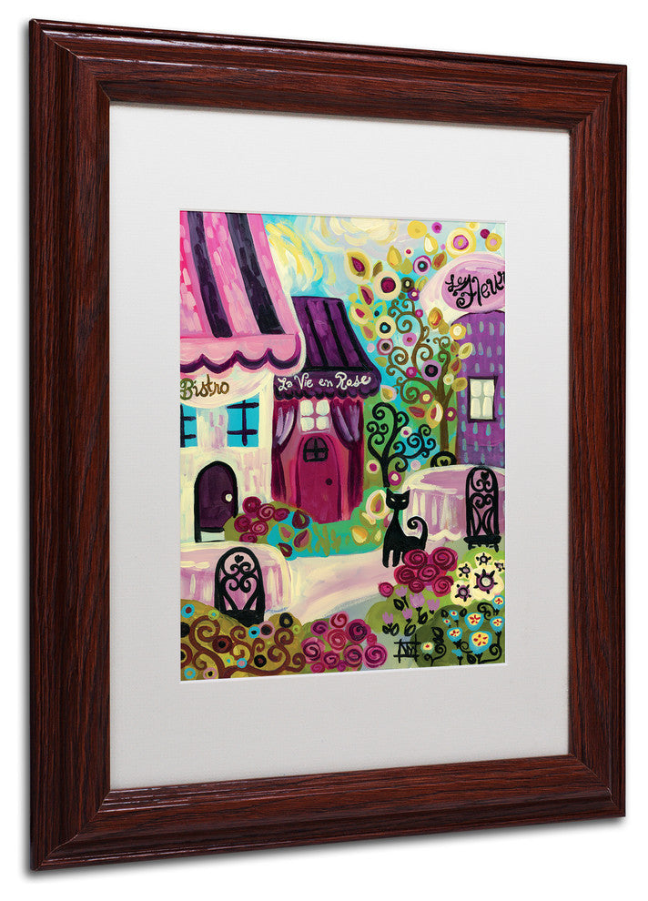 Natasha Wescoat 'La Vie En Rose' Art, Wood Frame, White Mat, 11x14