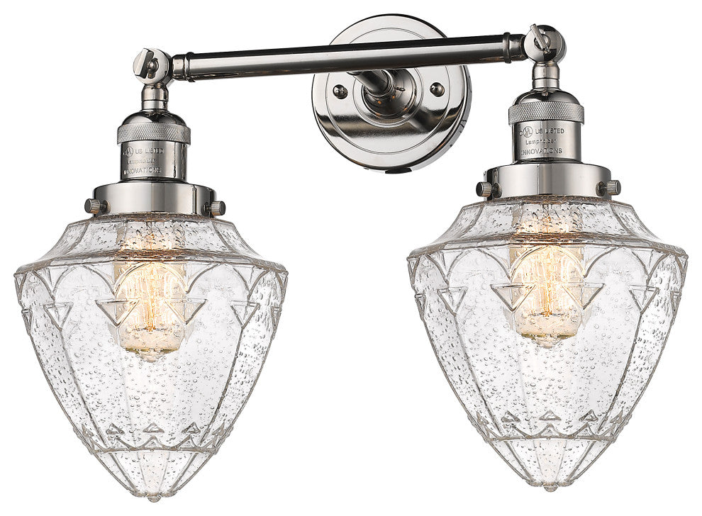 Innovations 208-PN-G664-7-LED 2 Light Bath Vanity Light, Polished Nickel