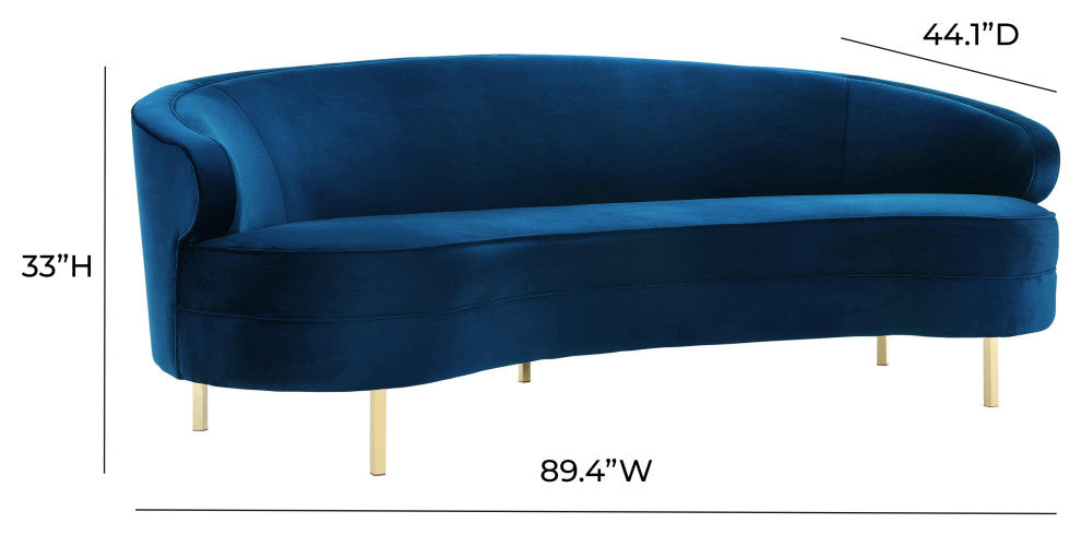 Baila Navy Velvet Sofa