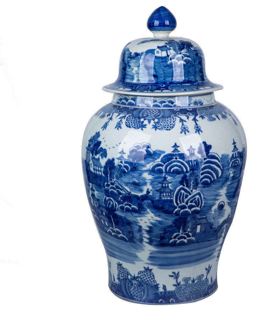 Mountain Pagoda Extra Large Temple Jar