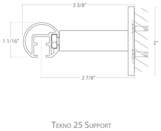 Deco Traverse Rod 1 With Empire Finial, Champagne, 96