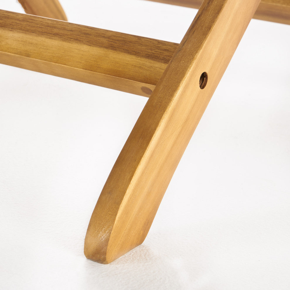 GDF Studio Versaille Outdoor Foldable Acacia Wood Bistro Table, Natural