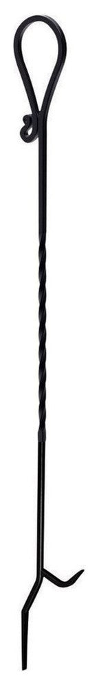 Panacea 15353 Twisted Steel Fireplace Poker, Black, 40"