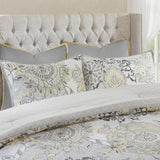 Madison Park Isla 8 Piece Cotton Floral Printed Reversible Comforter Set