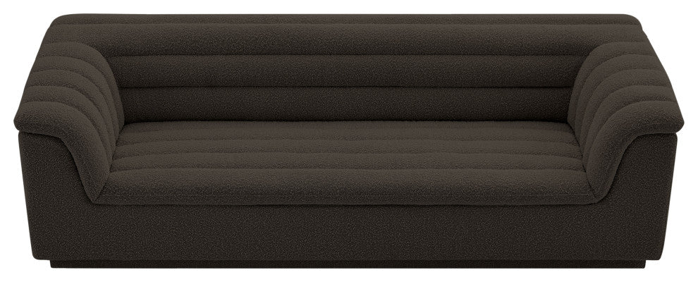 Cascade Upholstered Set, Brown, Boucle Fabric, Sofa