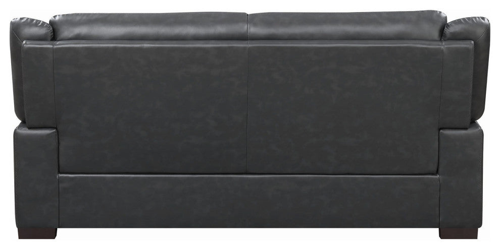 Leatherette Upholstered Sofa, Gray