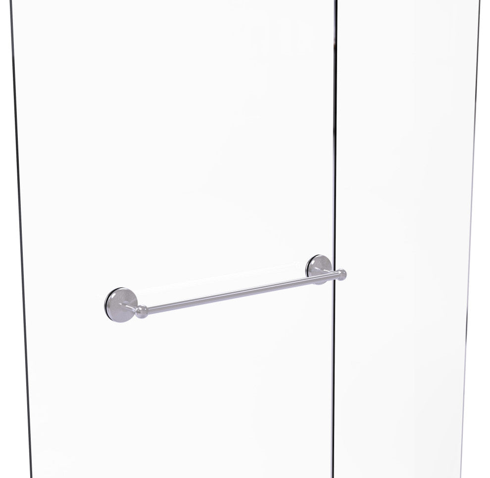 Monte Carlo 24" Shower Door Towel Bar, Satin Chrome