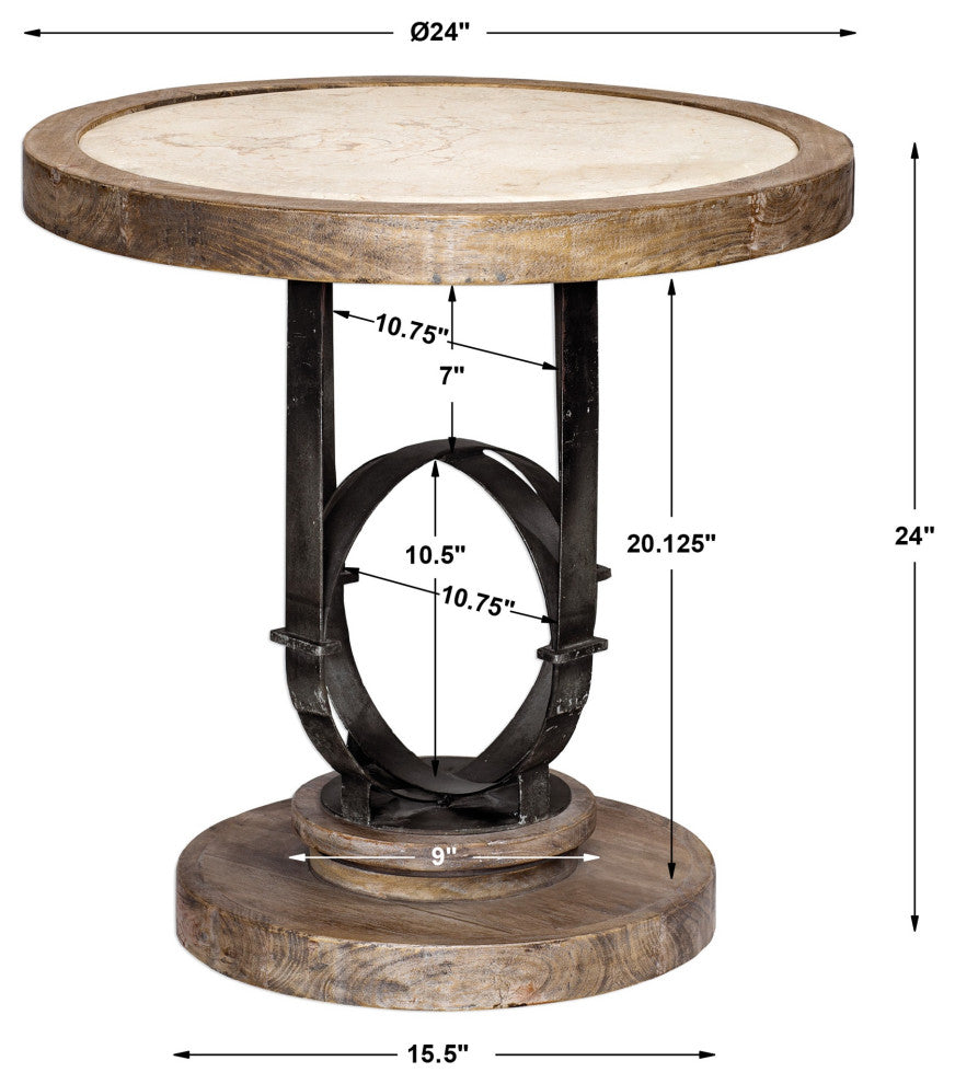 Uttermost Sydney-Light Oak Accent Table