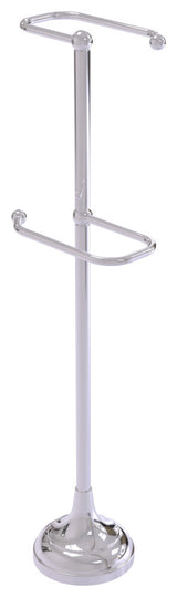 Free Standing Two Roll Toilet Tissue Stand, Polished Chrome