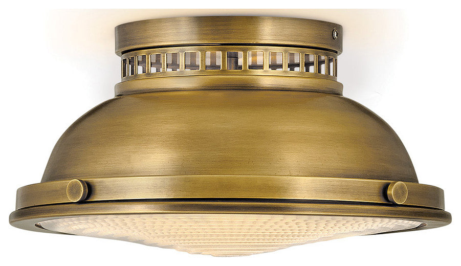 Hinkley Emery Small Flush Mount, Heritage Brass