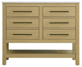 Home Living 42" Single Bathroom Vanity, Honey Brown