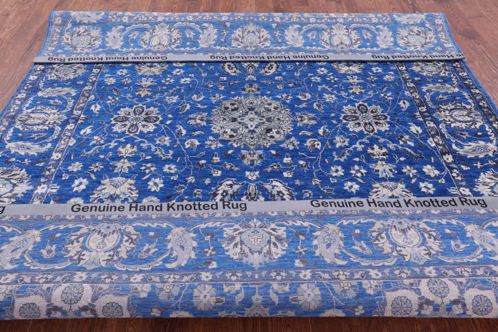 8' 1" X 9' 11" Persian Fine Serapi Handmade Wool & Silk Rug - Q13690