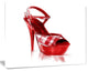 Red High Heel Women s Shoe, Contemporary Canvas Art Print, 20"x12"