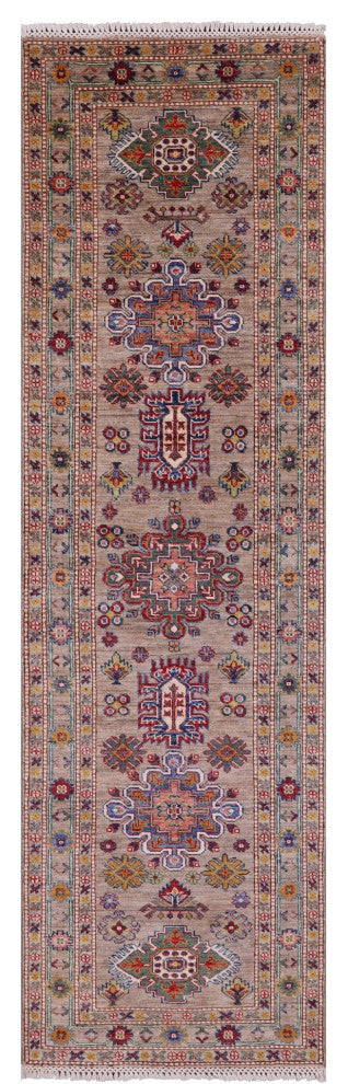 Runner Super Kazak Handmade Rug 2' 7" X 8' 11" Q11231