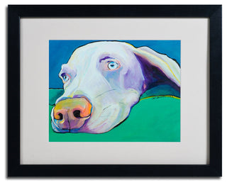 'Fritz' Matted Framed Canvas Art by Pat Saunders-White