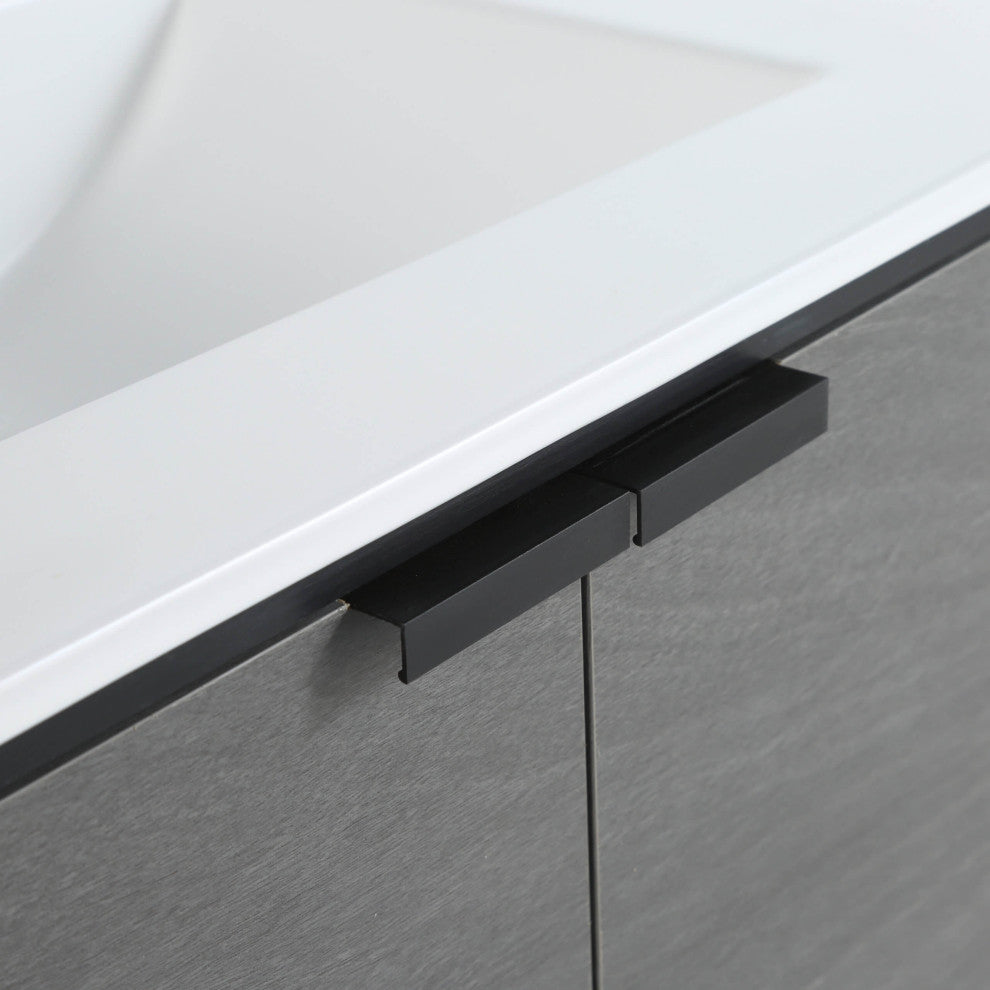 Fine Fixture Bathroom Vanity and Sink, 24"Clasic Gray ADA Compliant, Classic Gra