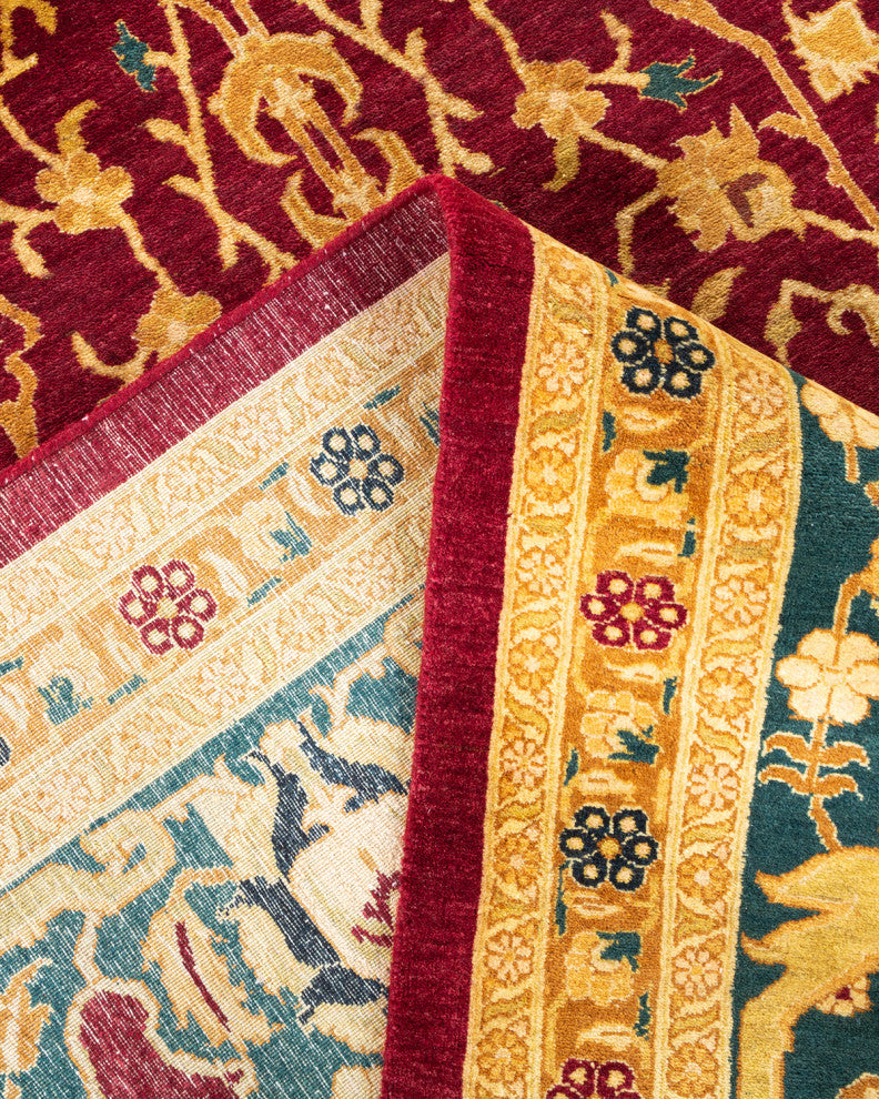 Mogul, One-of-a-Kind Hand-Knotted Area Rug Red, 9'4"x11'9"