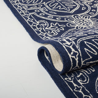 Lauren Ralph Lauren Etienne Area Rug, LRL6603, Navy/Ivory, 8'x10'