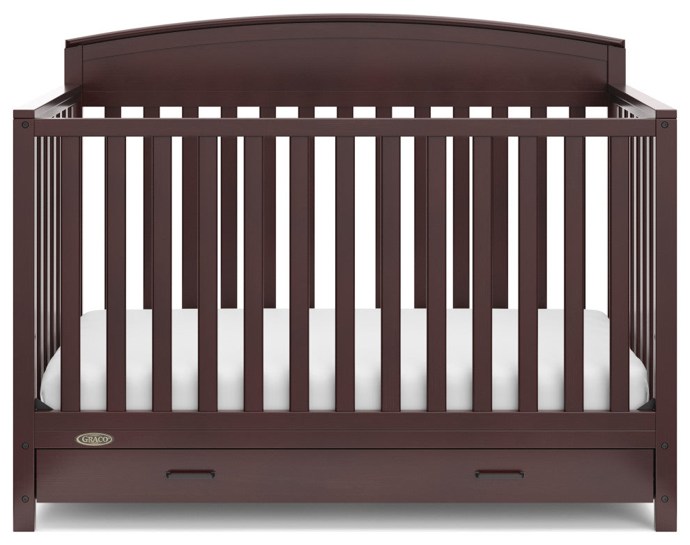 Graco Benton 5-in-1 Convertible Crib With Drawer, Espresso