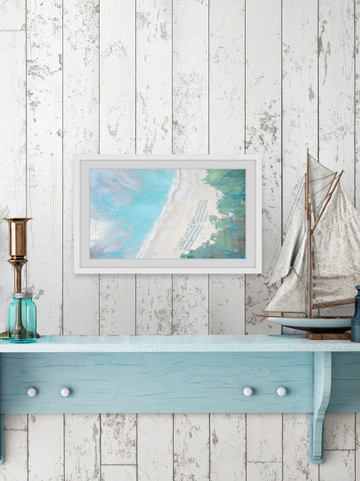 "Coastal Sand" Framed Painting Print, 24"x16"