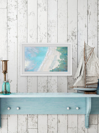 "Coastal Sand" Framed Painting Print, 24"x16"