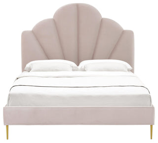 TOV Furniture Bianca Blush Velvet Bed in Queen