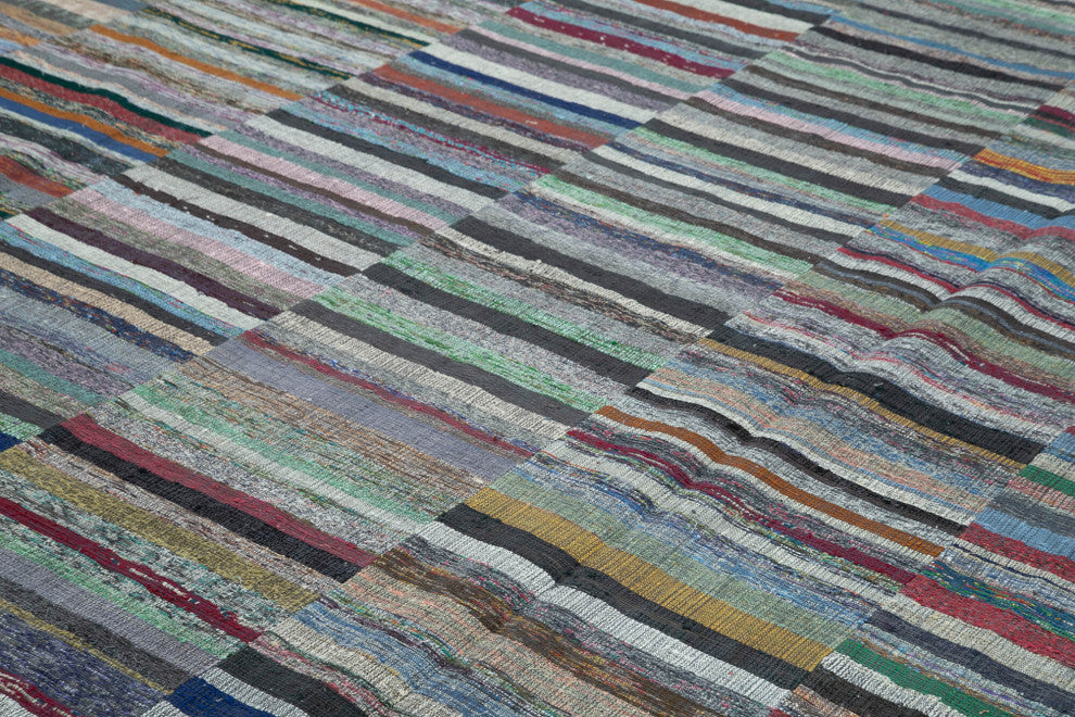 Rug N Carpet - Handmade Oriental 11' 4'' x 15' 3'' Rustic Patchwork Kilim Rug