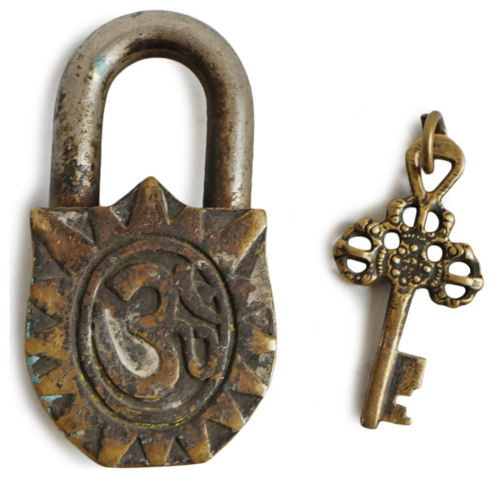 Consigned Vintage Brass India Ganesha Lock
