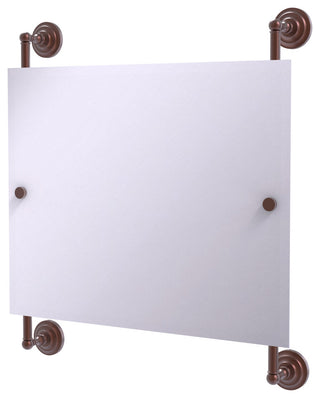 Prestige Que New Landscape Frameless Rail Mounted Mirror, Antique Copper
