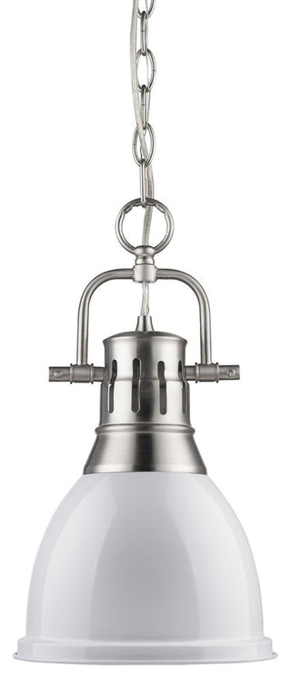 Golden Lighting 3602-S-CH Duncan 1 Light 9"W Mini Pendant - Chrome / Seafoam