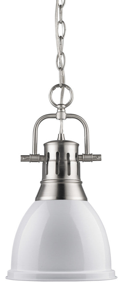 Golden Lighting 3602-S-CH Duncan 1 Light 9"W Mini Pendant - Chrome / Seafoam