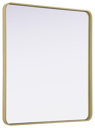 Home Living Contour Metal Rectangle Mirror 36x40, Brass