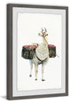 "Working Llama" Framed Painting Print, 20"x30"