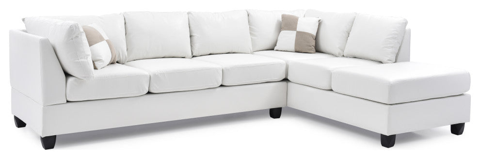 Pasqual Sectional, White Pu