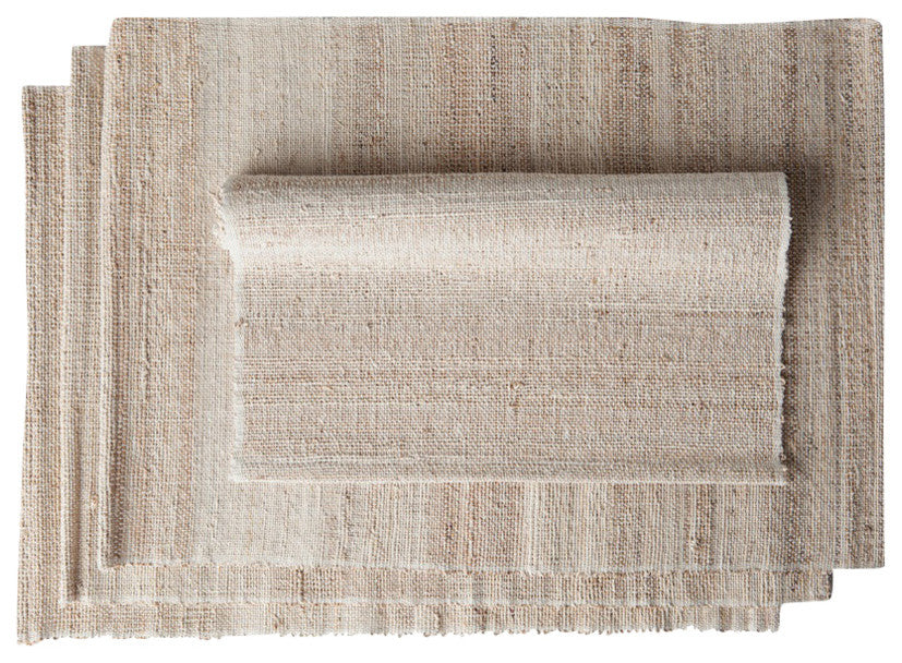 Biscotti Handwoven Banana Stem Placemats, Set Of 4