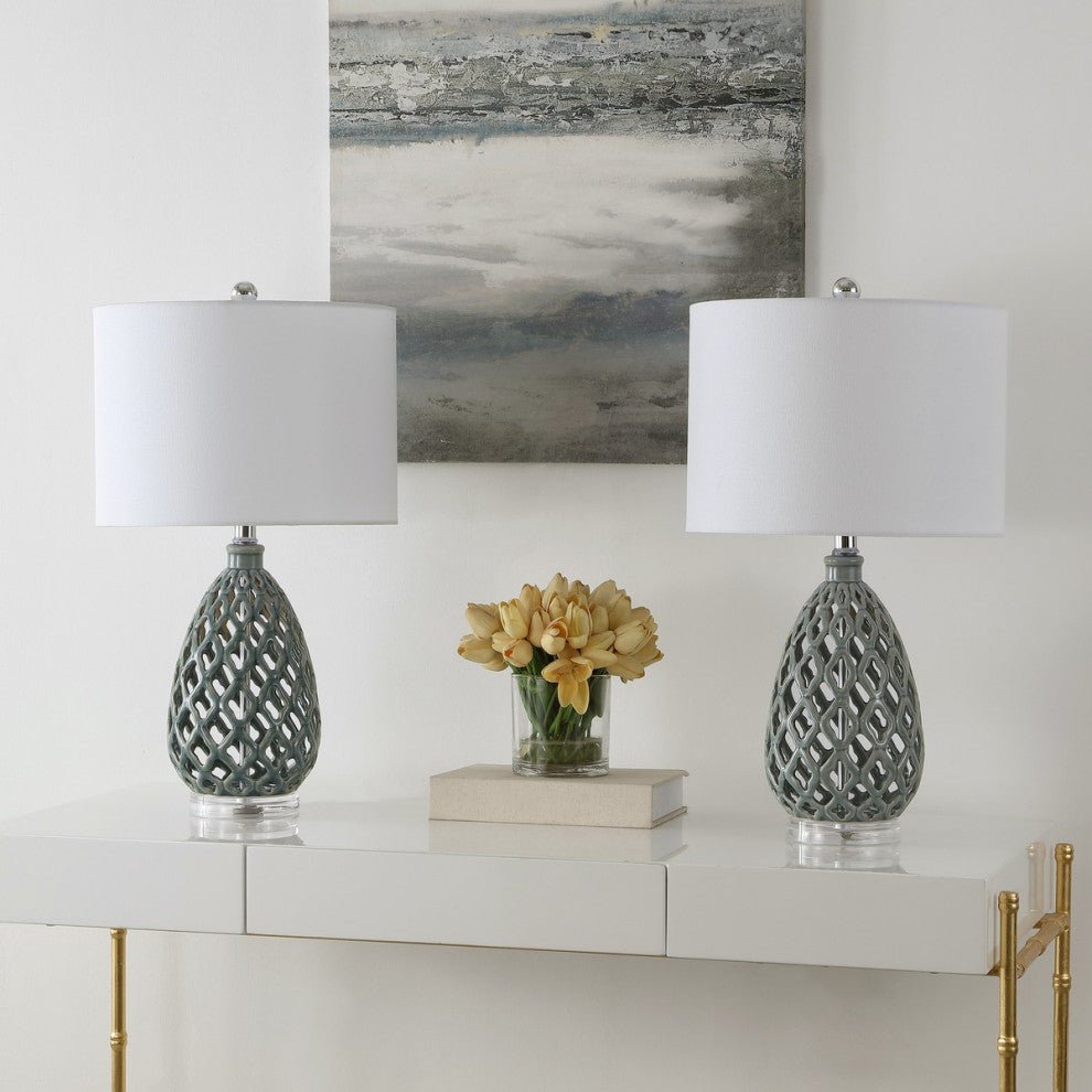 Safavieh Quin Table Lamp Set of 2 Grey