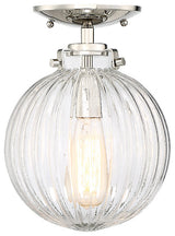 1-Light Semi-Flush Mount, Polished Nickel