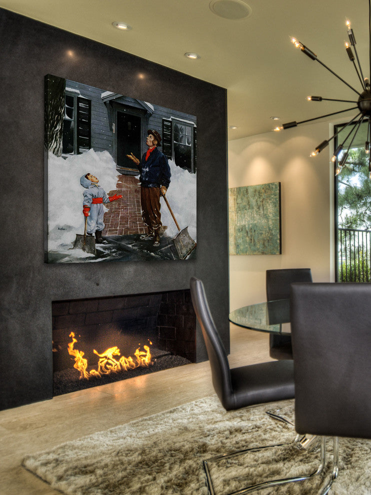 "More Snow" Painting Print on Canvas by George Hughes