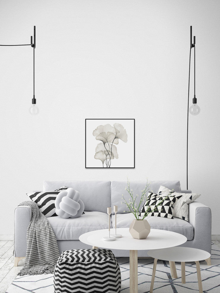 "Ginkgo Biloba Leaves" Floater Framed Painting Print, Canvas, 18"x18"